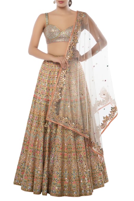 Tamanna Punjabi Kapoor Embroidered Chanderi Bridal Lehenga Set 