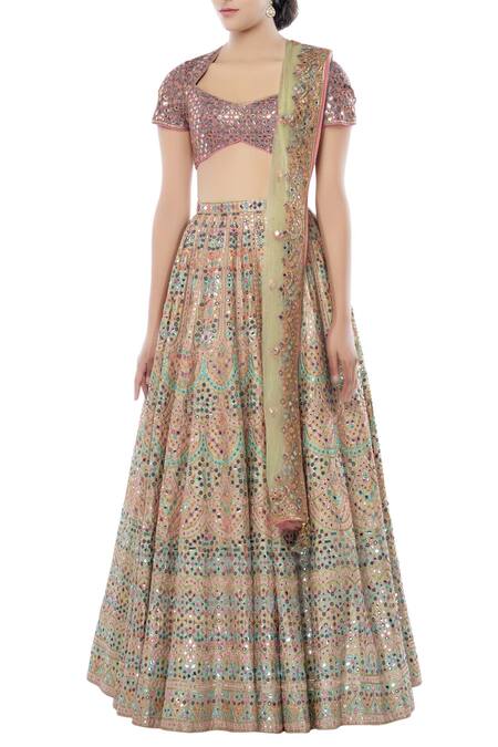 Buy Tamanna Punjabi Kapoor Purple Net, Chanderi Silk Pentagon Embroidered Bridal Lehenga Set Online at Aza Fashions Buy_Tamanna Punjabi Kapoor_Purple Net, Chanderi Silk Pentagon Embroidered Bridal Lehenga Set _Online_at_Aza_Fashions