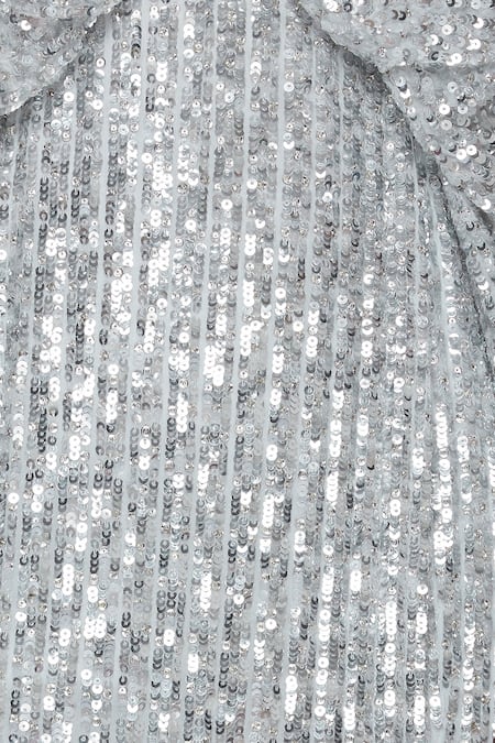 Shehlaa Khan Blue Chiffon Crop Top Sweetheart Neckline Embroidered Tail Gown at Aza Fashions Shehlaa Khan_Blue Chiffon Crop Top Sweetheart Neckline Embroidered Tail Gown _at_Aza_Fashions