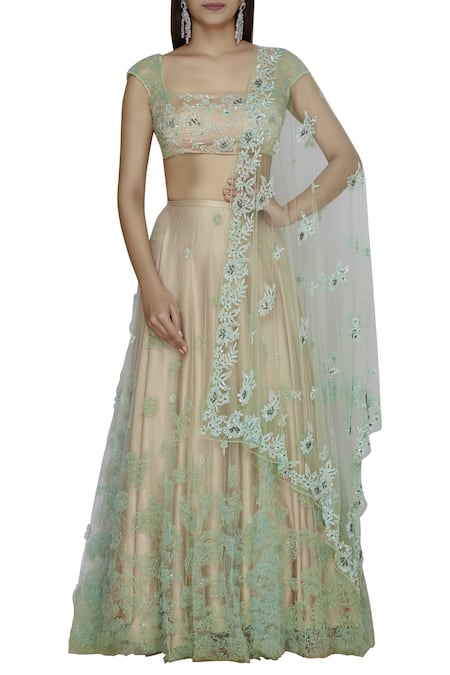 Shehlaa Khan Embroidered Bridal Lehenga Set 