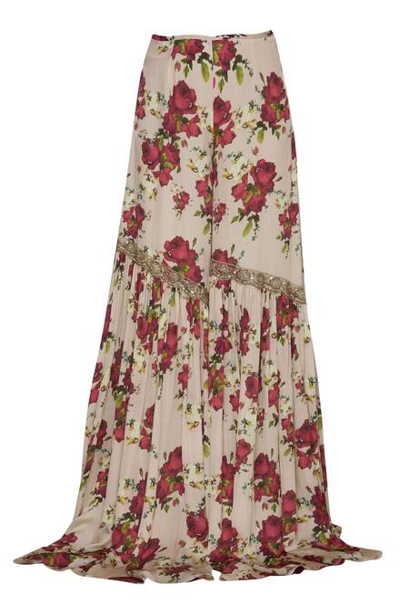 Shop Shehlaa Khan Beige Organza, Tulle, Satin Georgette Sweetheart Embroidered Top Sharara Set Online at Aza Fashions Shop_Shehlaa Khan_Beige Organza, Tulle, Satin Georgette Sweetheart Embroidered Top Sharara Set _Online_at_Aza_Fashions