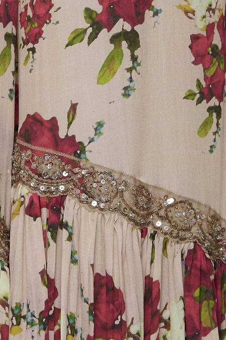 Shehlaa Khan Beige Organza, Tulle, Satin Georgette Sweetheart Embroidered Top Sharara Set at Aza Fashions Shehlaa Khan_Beige Organza, Tulle, Satin Georgette Sweetheart Embroidered Top Sharara Set _at_Aza_Fashions