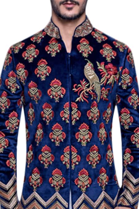 Arjuun Kilachand Embroidered Velvet Sherwani 