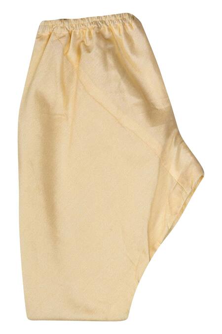 Shop Minikin Cream Cotton Satin, Cotton, Silk Brooches Printed Jacket Kurta Set Online at Aza Fashions Shop_Minikin_Cream Cotton Satin, Cotton, Silk Brooches Printed Jacket Kurta Set _Online_at_Aza_Fashions