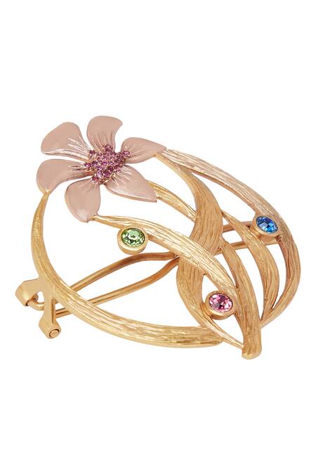 Zariin_Blue Stones Studded Barette_Online_at_Aza_Fashions