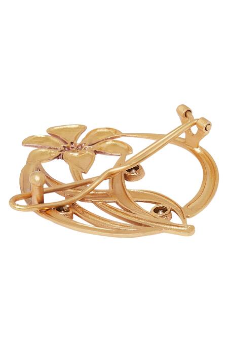 Buy_Zariin_Blue Stones Studded Barette_Online_at_Aza_Fashions