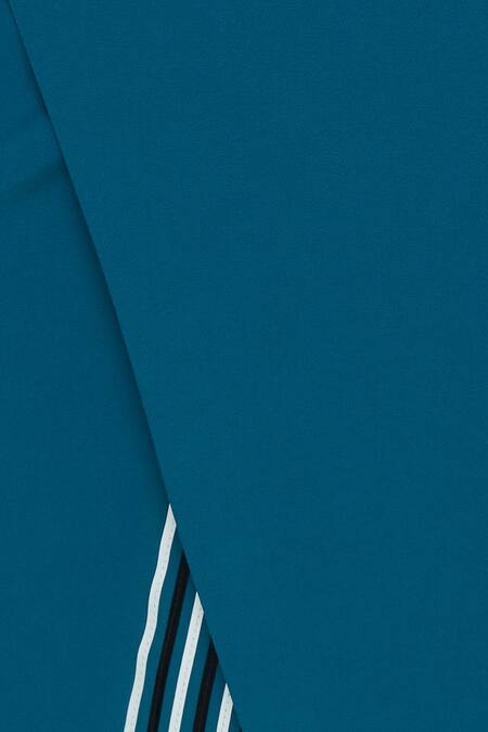 Buy_Amit Aggarwal_Blue Moss Crepe Asymmetric Skirt_Online_at_Aza_Fashions