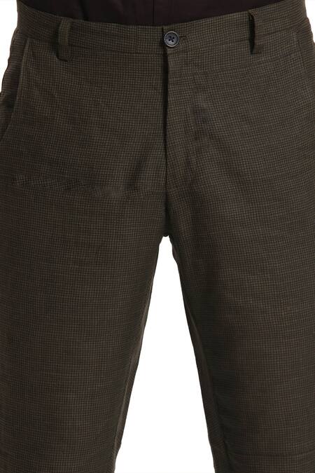 Son Of A Noble Snob Green Linen Pants at Aza Fashions Son Of A Noble Snob_Green Linen Pants_at_Aza_Fashions