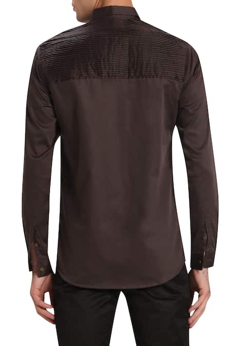 Shop Son Of A Noble Snob Grey Cotton Shirt at Aza Fashions Shop_Son Of A Noble Snob_Grey Cotton Shirt _at_Aza_Fashions