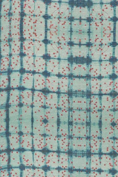 Mayank Modi - Men Green Cotton, Chanderi Abstract Printed Kurta Set at Aza Fashions Mayank Modi - Men_Green Cotton, Chanderi Abstract Printed Kurta Set _at_Aza_Fashions