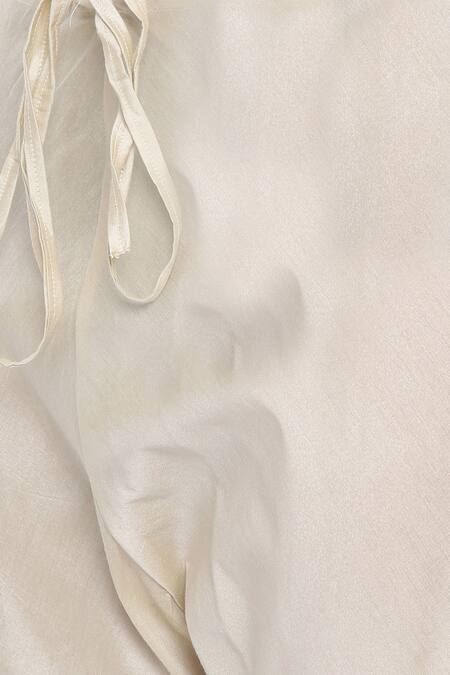 Mayank Modi - Men Beige Chanderi Printed Kurta Set at Aza Fashions Mayank Modi - Men_Beige Chanderi Printed Kurta Set _at_Aza_Fashions