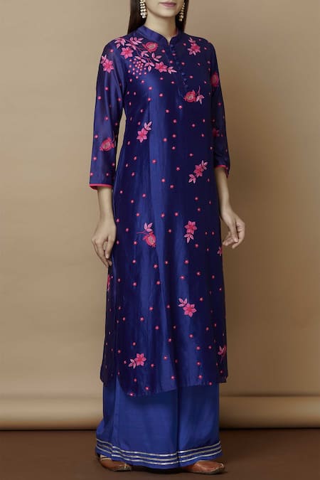 Nachiket Barve Chanderi Embroidered Kurta 