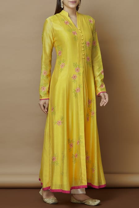 Nachiket Barve Chanderi Embroidered Kurta 