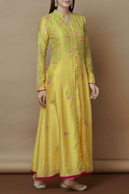 Nachiket Barve Chanderi Embroidered Kurta 