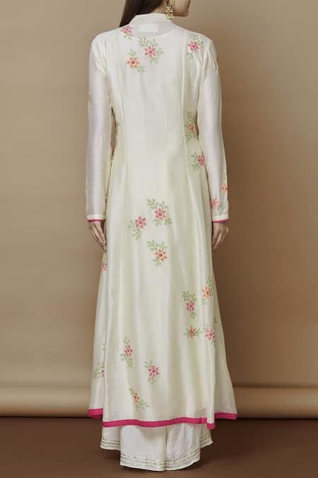 Nachiket Barve Chanderi Embroidered Kurta 