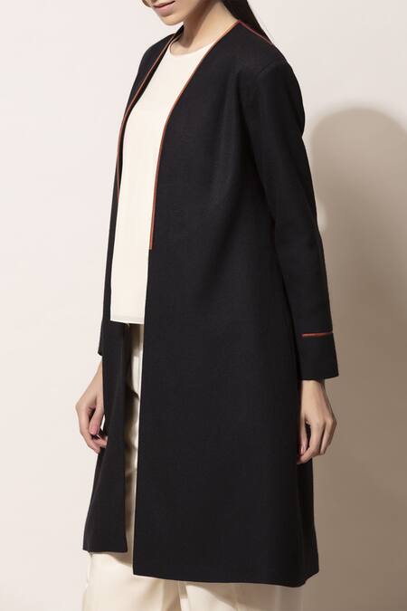 Shop_Ampm_Black Wool Jacket_Online_at_Aza_Fashions