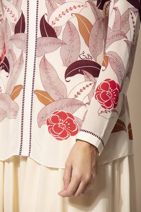 Buy_Ampm_Off White Printed Top_Online_at_Aza_Fashions