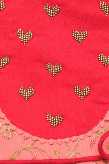 Tiber Taber_Pink 100% Cotton Angarkha Kurta Set _at_Aza_Fashions