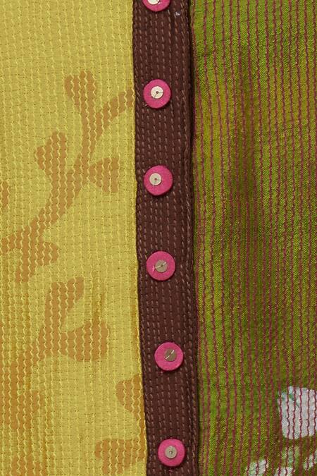 Manasi Sengupta_Multi Color Silk Chanderi Kurta Set_at_Aza_Fashions