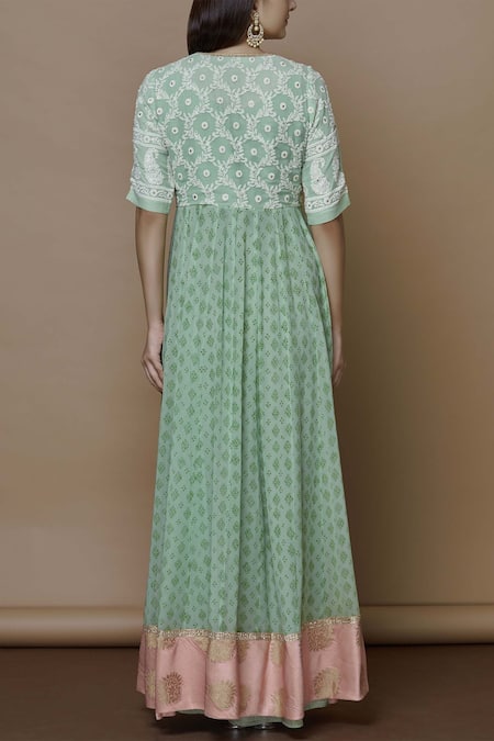 Manasi Sengupta Embroidered Anarkali with Dupatta 