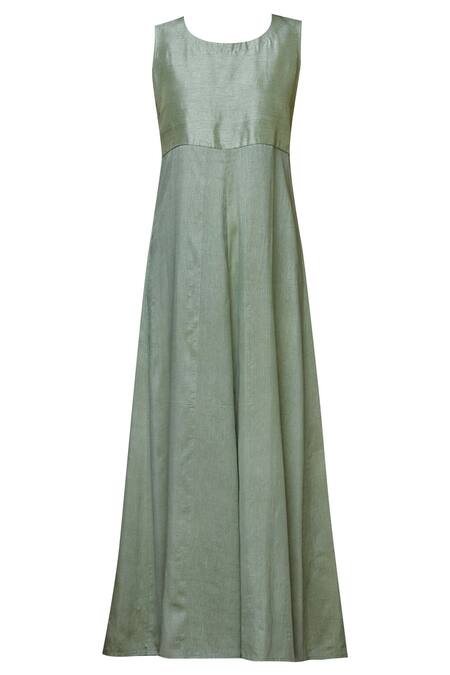 Shop Manasi Sengupta Green Georgette Round Embroidered Anarkali With Dupatta Online at Aza Fashions Shop_Manasi Sengupta_Green Georgette Round Embroidered Anarkali With Dupatta _Online_at_Aza_Fashions