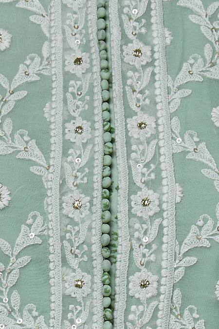 Manasi Sengupta Green Georgette Round Embroidered Anarkali With Dupatta at Aza Fashions Manasi Sengupta_Green Georgette Round Embroidered Anarkali With Dupatta _at_Aza_Fashions