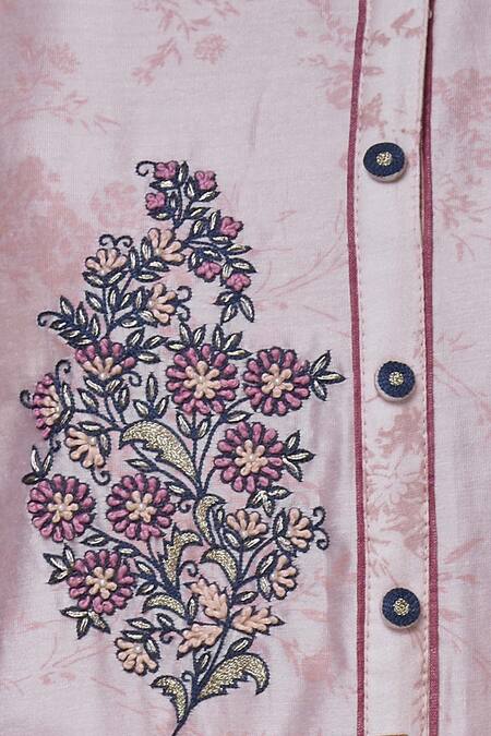 Manasi Sengupta Pink Chiffon, Silk Chanderi Band Kurta Set at Aza Fashions Manasi Sengupta_Pink Chiffon, Silk Chanderi Band Kurta Set _at_Aza_Fashions