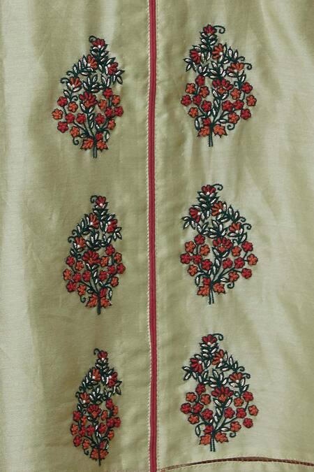 Manasi Sengupta Beige Chiffon, Silk Chanderi Band Kurta Set at Aza Fashions Manasi Sengupta_Beige Chiffon, Silk Chanderi Band Kurta Set _at_Aza_Fashions