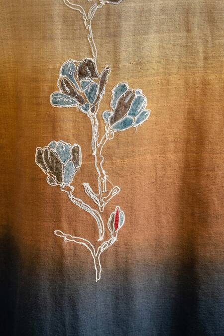 Shop_Anju Modi_Beige Cotton Kurta_Online_at_Aza_Fashions