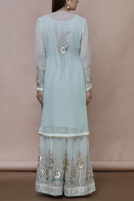 Abhi Singh Embroidered Kurta Palazzo Set 