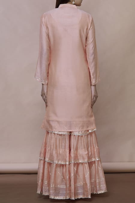 Abhi Singh Chanderi Silk Kurta Sharara Set 