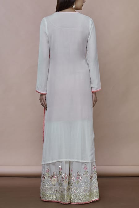 Abhi Singh Embroidered Kurta Sharara Set 