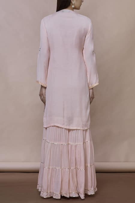 Abhi Singh Silk Kurta Sharara Set 