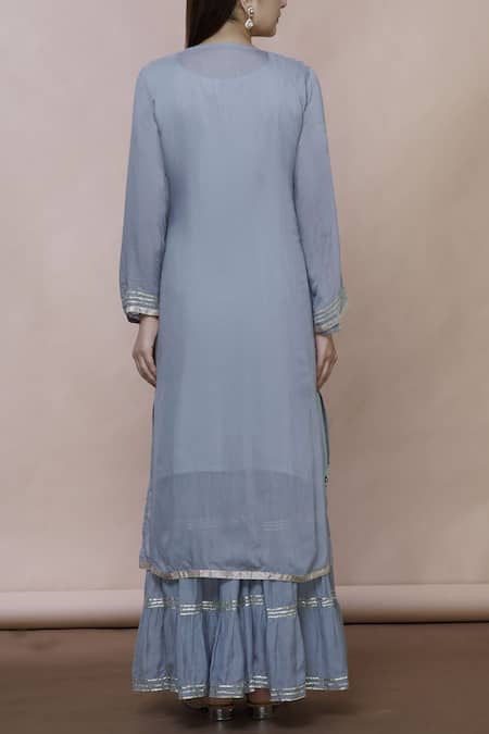 Shop Abhi Singh Purple Silk Round Embroidered Kurta Sharara Set at Aza Fashions Shop_Abhi Singh_Purple Silk Round Embroidered Kurta Sharara Set _at_Aza_Fashions