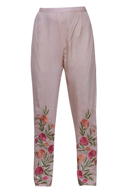 Shop_Abhi Singh_Pink Silk Round Embroidered Kurta Set _Online_at_Aza_Fashions