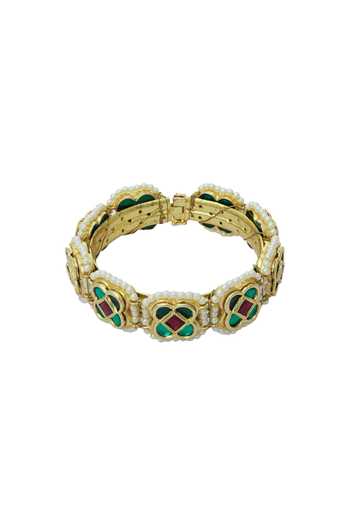 Buy_Just Jewellery_Gold Plated Kundan Bangle_Online_at_Aza_Fashions