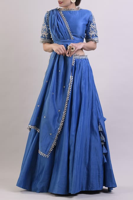 Surendri Chanderi Lehenga Set 