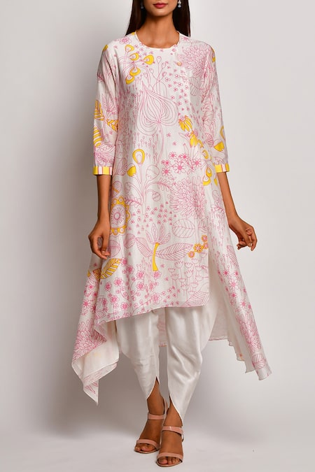 Swati Vijaivargie Chanderi Kurta with Dhoti Pant 
