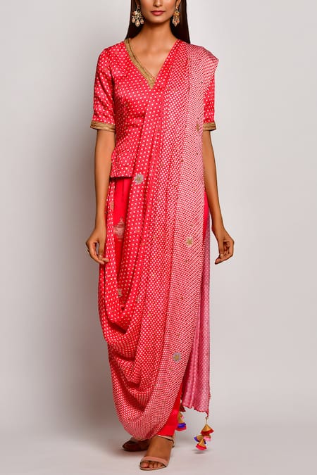 Swati Vijaivargie Printed Pre-draped Pant Saree 