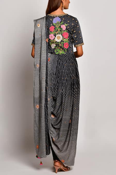 Swati Vijaivargie Printed Pre-draped Pant Saree 