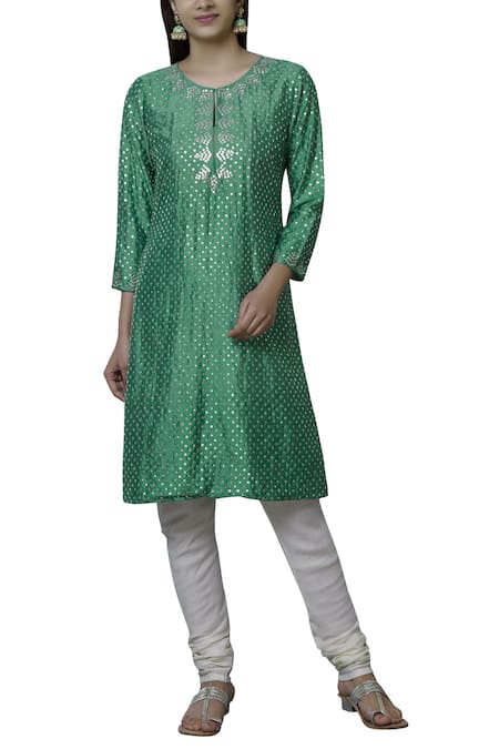 Nini Mishra Embellished Silk Kurta 