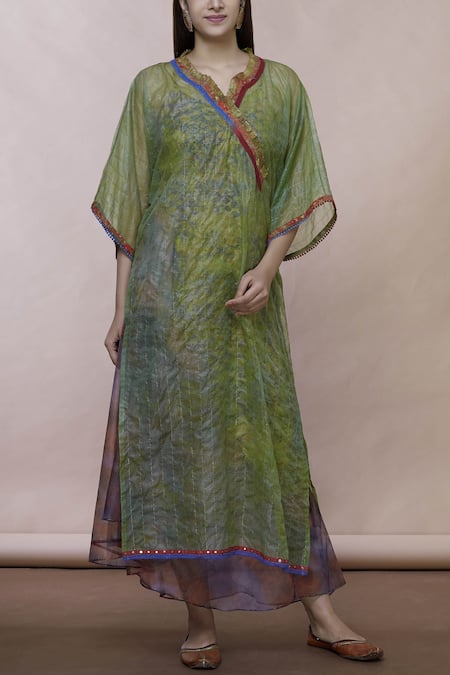 Poonam Dubey Printed Tunic with Overlay Kurta 