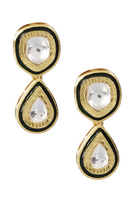 Buy_Auraa Trends_Gold Plated Imitation Diamonds Kundan Layered Necklace Set _Online_at_Aza_Fashions