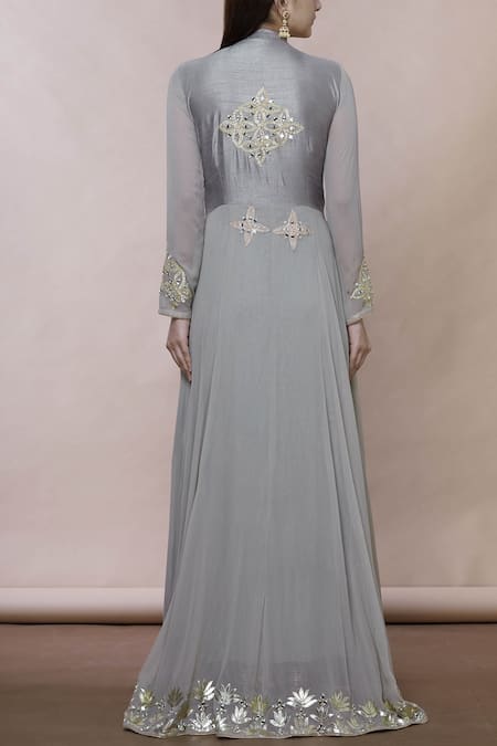 Abhi Singh Embroidered Anarkali with Dupatta 