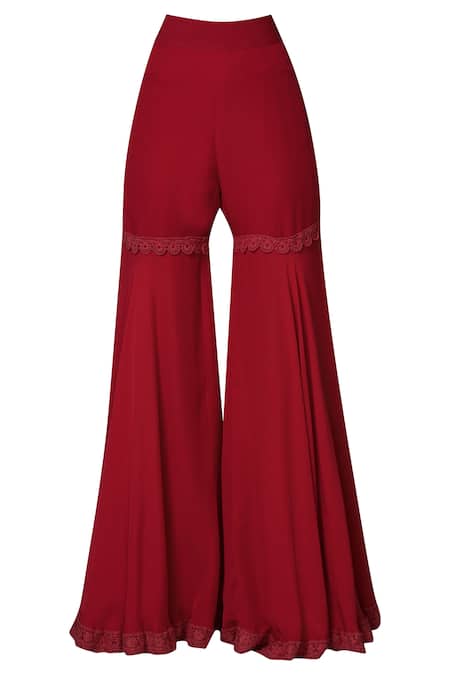 Shop_Manish Malhotra_Georgette Embroidered Kurta Sharara Set_Online_at_Aza_Fashions