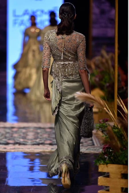 Jayanti Reddy Embroidered Saree with Blouse 