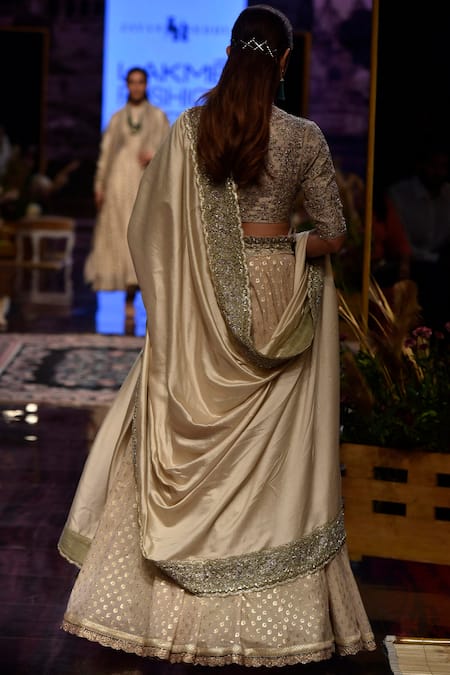 Shop Jayanti Reddy Beige Brocade Lehenga Set at Aza Fashions Shop_Jayanti Reddy_Beige Brocade Lehenga Set _at_Aza_Fashions