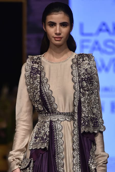 Shop Jayanti Reddy Beige Silk Anarkali Set at Aza Fashions Shop_Jayanti Reddy_Beige Silk Anarkali Set _at_Aza_Fashions