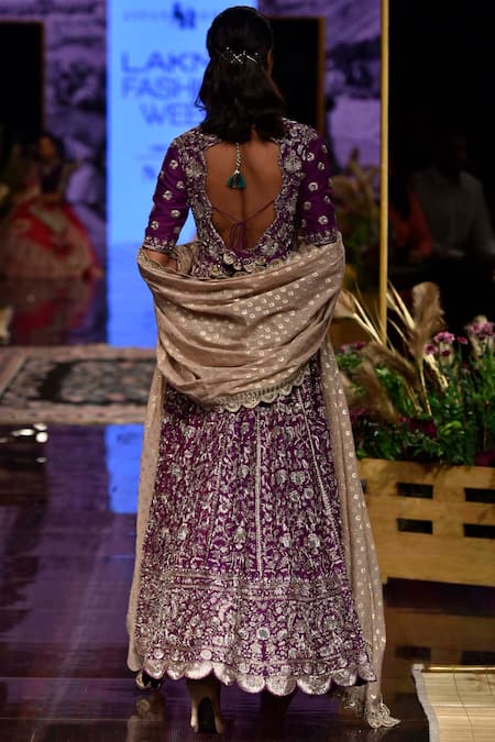 Shop Jayanti Reddy Purple Embroidered Anarkali Set at Aza Fashions Shop_Jayanti Reddy_Purple Embroidered Anarkali Set _at_Aza_Fashions