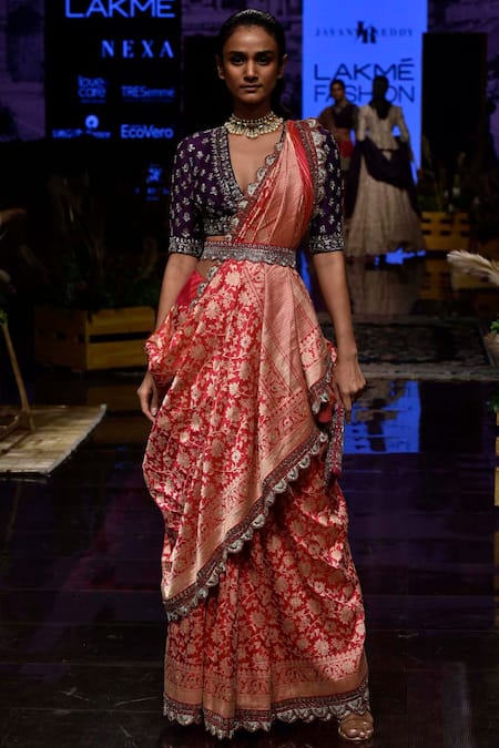 Jayanti Reddy Banarasi Silk Saree with Blouse 